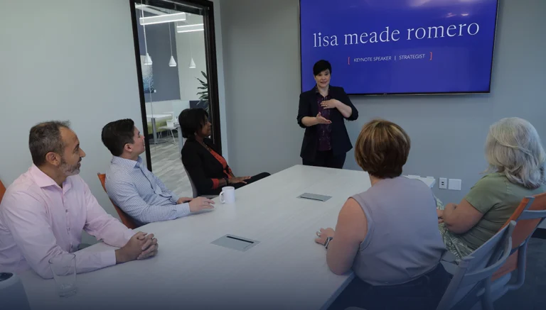 Lisa Meade Romero teaching leaders to interpret silence in team meetings