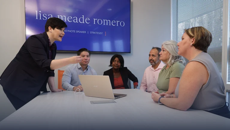 Lisa Meade Romero teaching leaders how to rewire team systems and communication